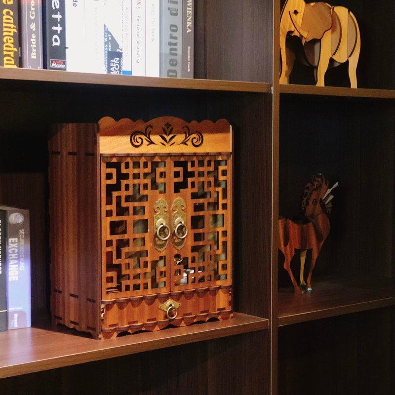 【阿嬷的嫁妆】手作DIY 组装 化妆品饰品收纳 典雅古风质感 - 木工/竹艺/纸艺 - 木头 橘色