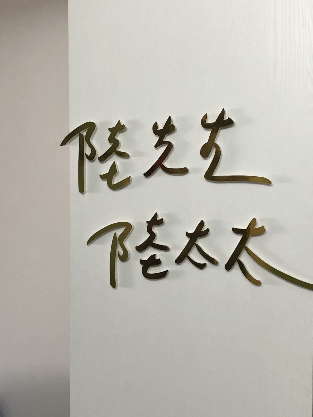 【定制化】手写体婚礼立体字/婚礼背板 (中文) - 墙贴/壁贴 - 其他材质 金色