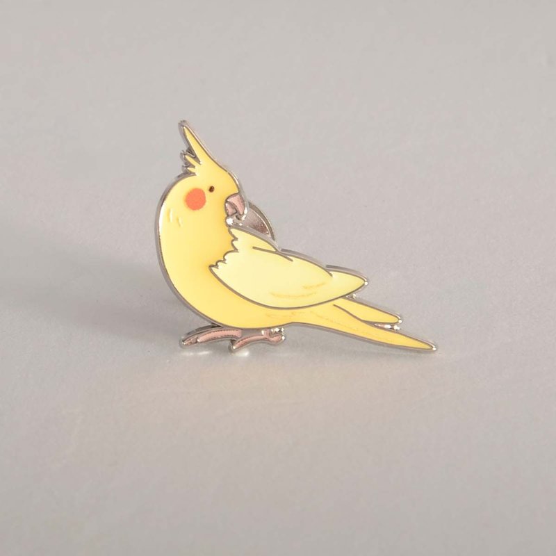 世界动物图鉴徽章 / 玄凤鹦鹉 - 徽章/别针 - 其他金属 