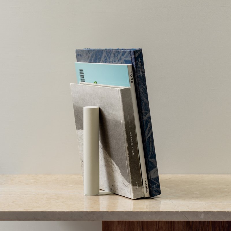 SLIM Bookend | 金属极简书挡 | 米白 - 书架/书挡 - 其他金属 白色