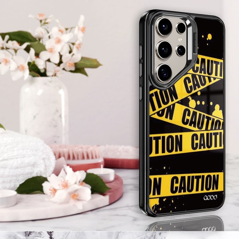 Samsung S25/S24/S23系列 军规防摔合金框隐形立架手机壳-封锁线 - 手机壳/手机套 - 其他材质 多色