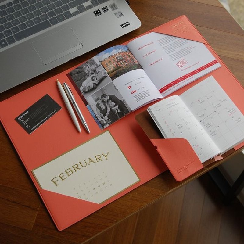 Plepic-Days皮革办公桌垫-珊瑚粉(限宅配),PPC92764 - 其他 - 真皮 粉红色