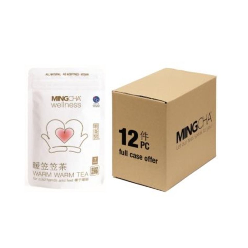 明茶房 - 暖笠笠茶 x 1 箱 (10.5克 x 12件) - 茶 - 纸 白色