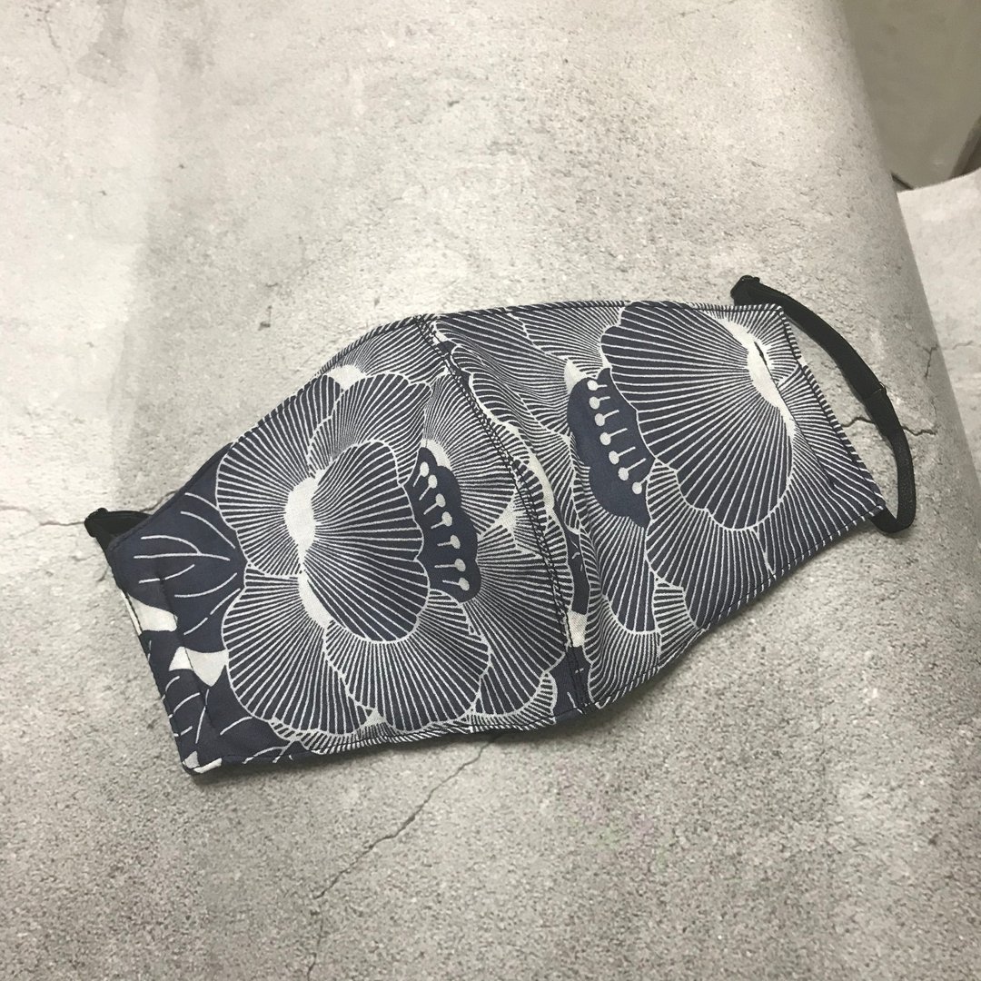 Sienna蚕丝里立体口罩 - 口罩 - 棉．麻 蓝色