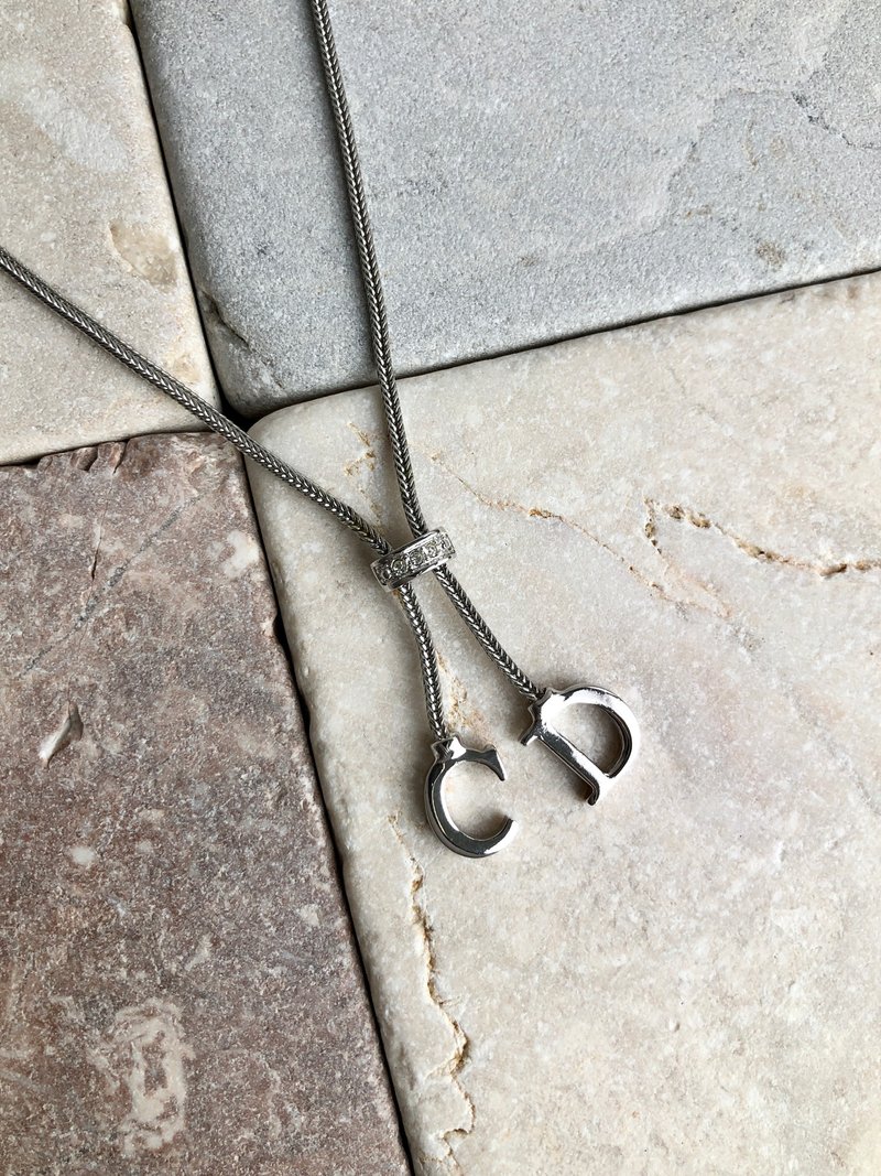 【日本直运二手包装】Christian Dior 项链银CD Choker 复古 ngmg4u - 项链 - 其他材质 银色