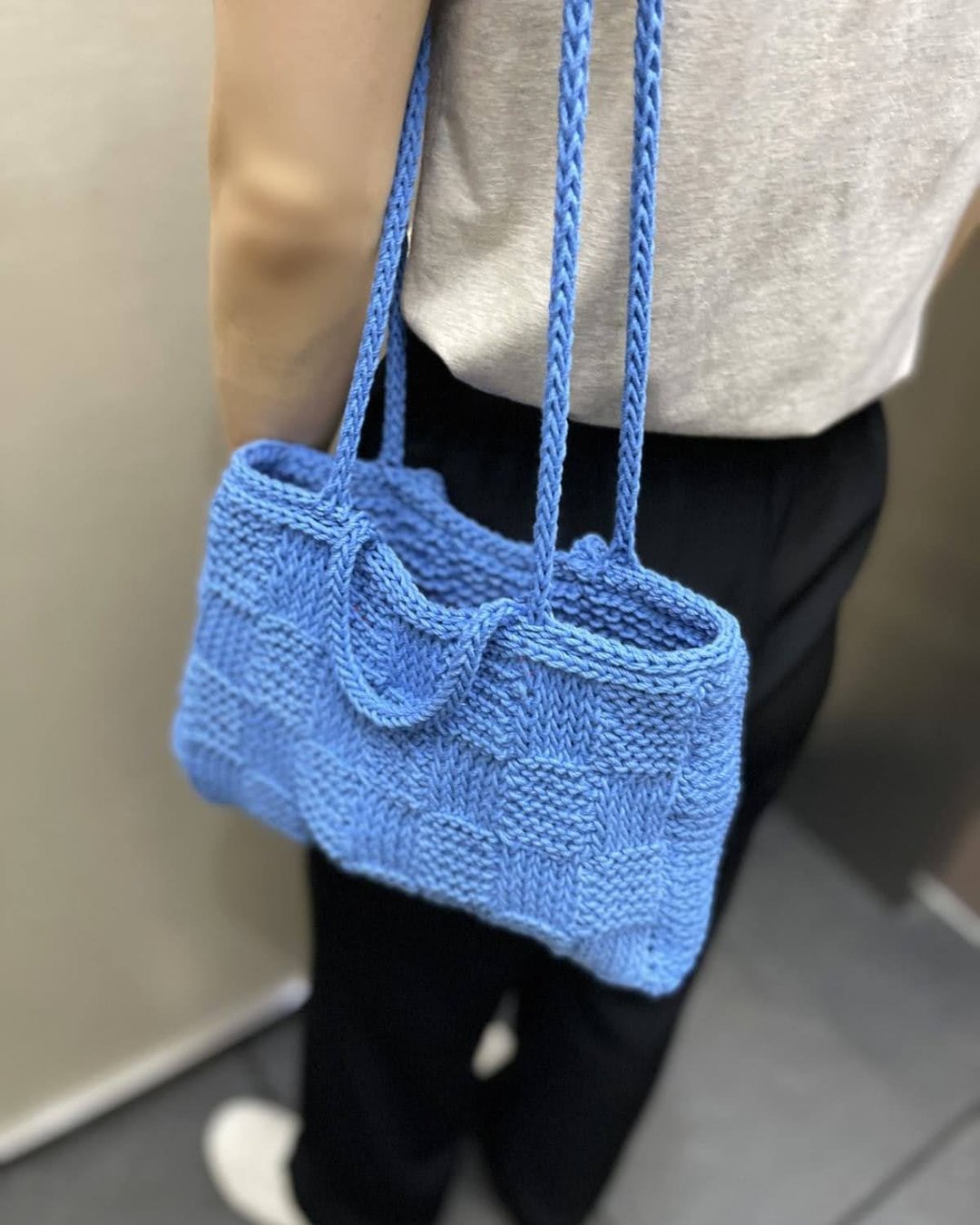 The other Brick bag 另一砖头包 / 手工钩针编织包 - 侧背包/斜挎包 - 棉 