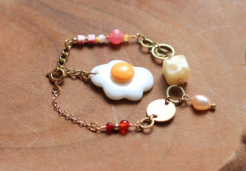 起司火腿蛋 - 手链/手环 - 玉石 