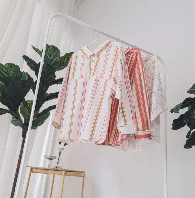 【Off-season sale】2ways2days shirt : Lollipop Color - 女装衬衫 - 棉．麻 粉红色