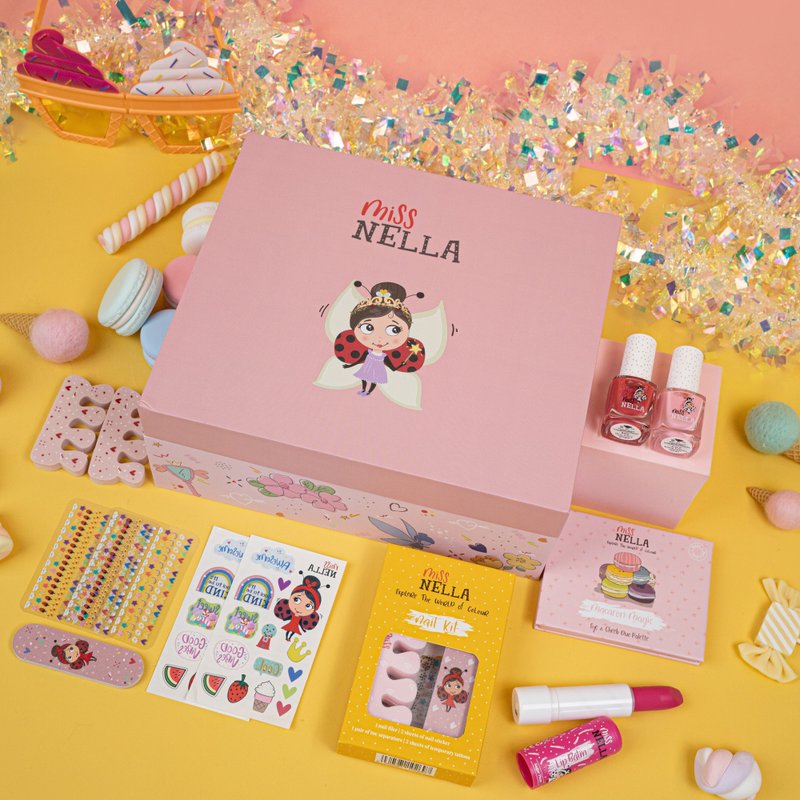英国【Miss NELLA】公主礼盒-翻糖屋世界/马卡龙国度 5入组 - 指甲油/指甲贴 - 其他材质 多色
