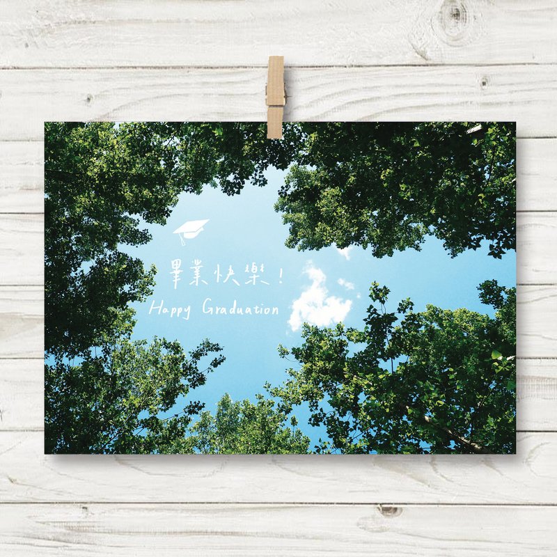 毕业快乐 ! / 明信片 - 卡片/明信片 - 纸 蓝色