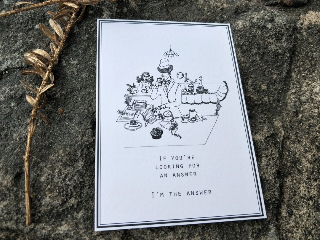 Postcard/万用明信片/明信片/手绘/情人节 - 卡片/明信片 - 纸 白色