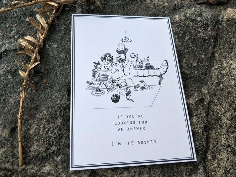 Postcard/万用明信片/明信片/手绘/情人节 - 卡片/明信片 - 纸 白色
