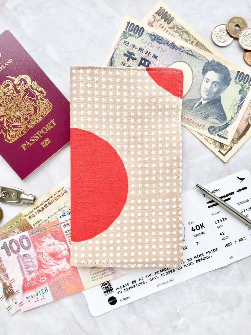 旅游证件套 钱包 收纳 - 护照夹/护照套 - 棉．麻 红色