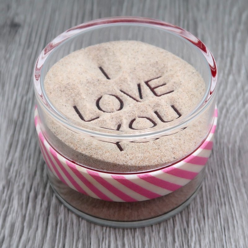 【圣诞节快速出货设计师手作系列纸胶带款】I love you 爱心/双面 - 摆饰 - 压克力 