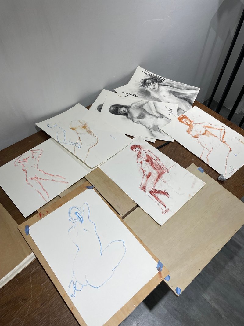 裸体模特速写工作坊    New Taipei Life Drawing 台北体验课程 - 插画/绘画/写字 - 纸 