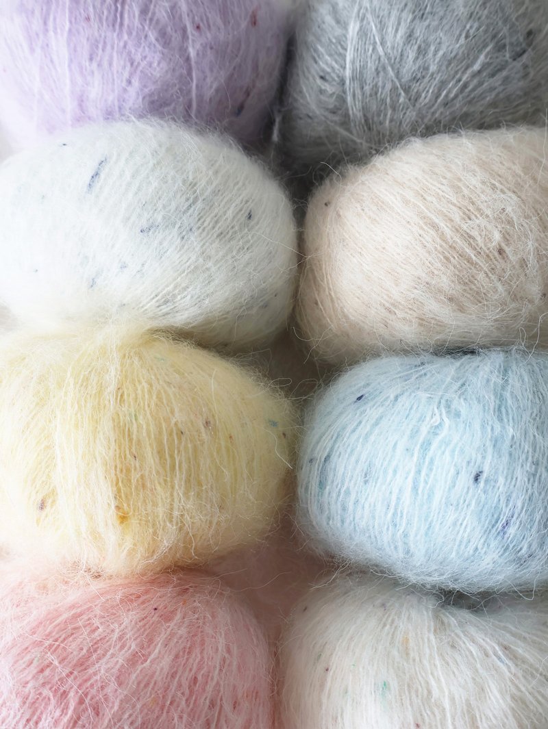 超百搭混线 澳洲糖霜马海毛 羊毛线 混线 - 编织/刺绣/羊毛毡/裁缝 - 棉．麻 多色