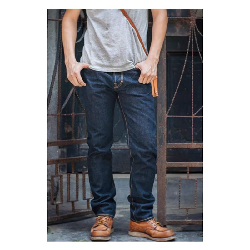 511xx牛仔裤 桃太郎16oz 粉红赤耳 养牛入门款 DENIM - 男士长裤 - 棉．麻 蓝色