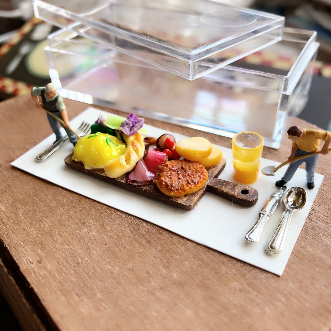 日本树脂黏土迷你 袖珍摆设 吃货 套餐 All Day Eat - 其他 - 粘土 多色