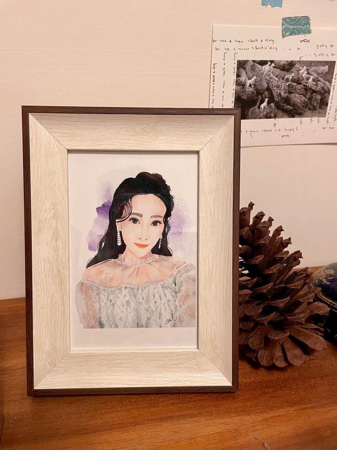定制化// 水彩人物似颜绘 可制作成像框 - 画框/相框 - 纸 白色