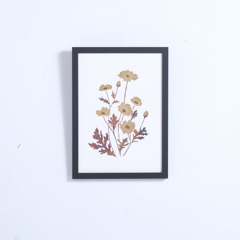 烧箔植物画 茼蒿 #3 - 海报/装饰画/版画 - 铜/黄铜 橘色