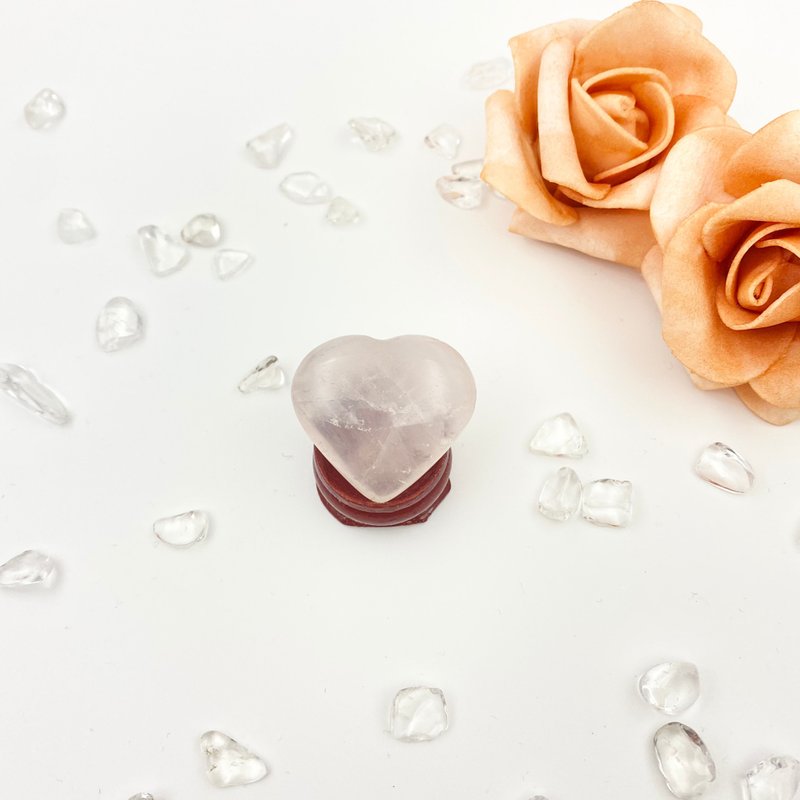 粉晶心心 | 水晶 | 水晶摆件 - 摆饰 - 水晶 粉红色