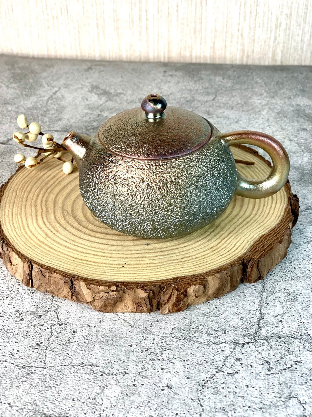 金银彩冰烟西施柴烧壶 - 茶具/茶杯 - 陶 