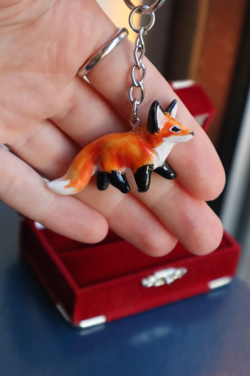 钥匙圈 狐狸 奇幻动物 肖像 - 钥匙链/钥匙包 - 其他材质 多色