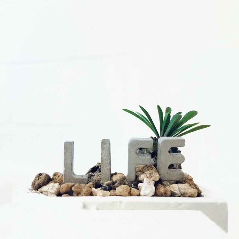 水泥花插 - 摆饰 - 水泥 灰色