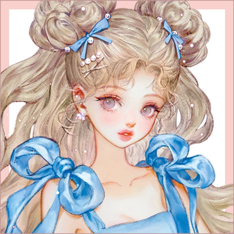 Flora - 贴纸 - 纸 蓝色