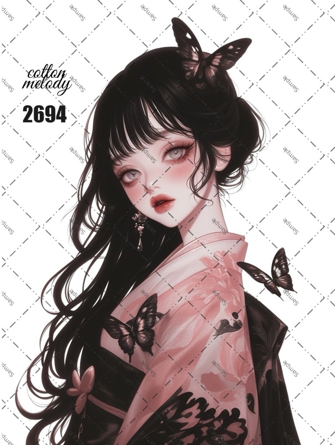 original sticker no.2694 人物贴纸 原创贴纸 原创人物贴纸 装饰贴纸 cotton melody - 贴纸 - 纸 
