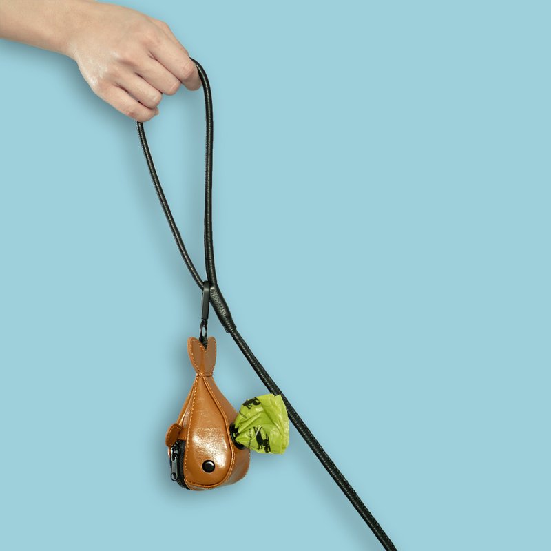 鲸鱼造型拾便包 - 啡色 - 外出包 - 人造皮革 咖啡色