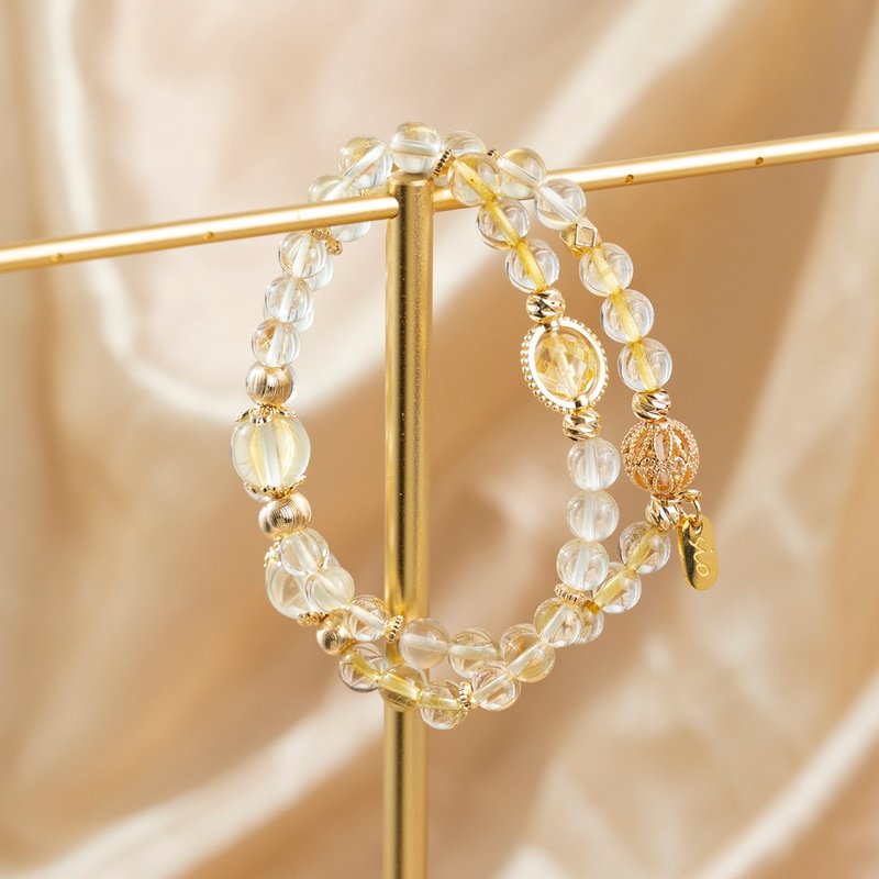 【缠绵】金色麦田-黄水晶金发晶手链 - 手链/手环 - 水晶 多色