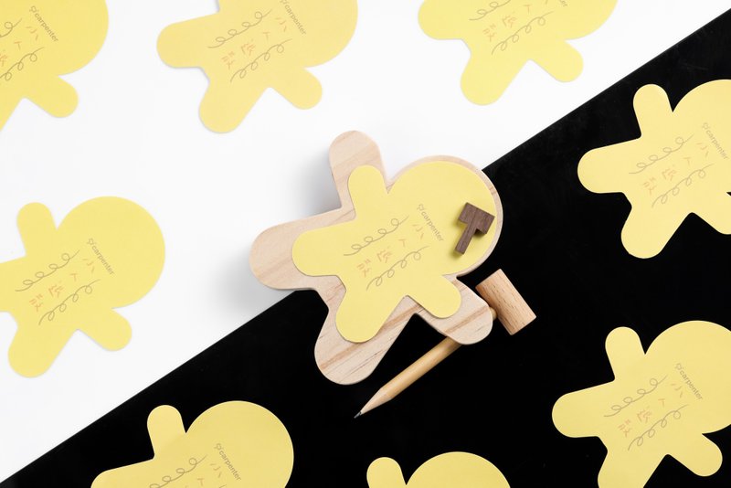 【转运来】 敲吉小人靠北走 -除运memo座礼物  礼品 - 便条纸/标签贴 - 木头 