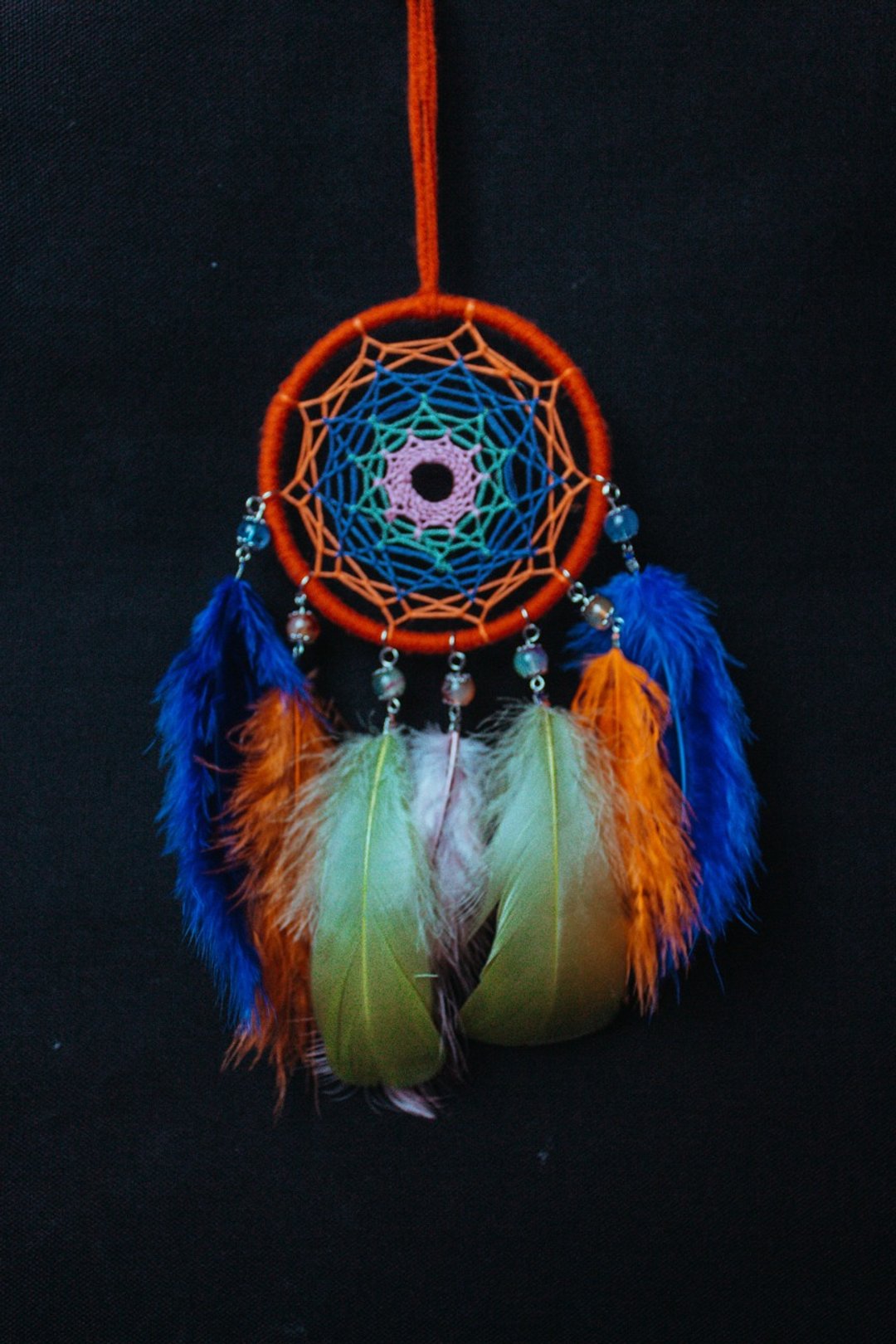 纯手工捕梦网 Handmade Dreamcatcher－【颜色编织－橘蓝】 - 摆饰 - 其他材质 橘色