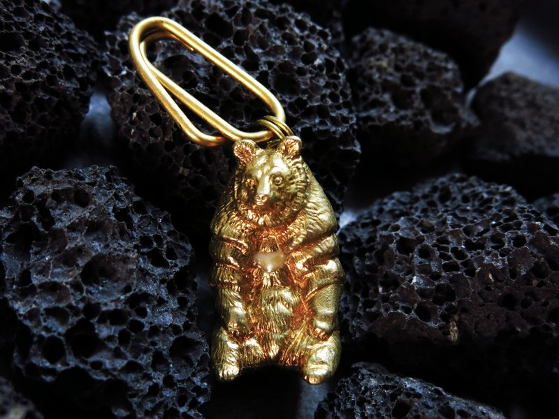 台湾黑熊-吊饰 - 吊饰 - 铜/黄铜 金色