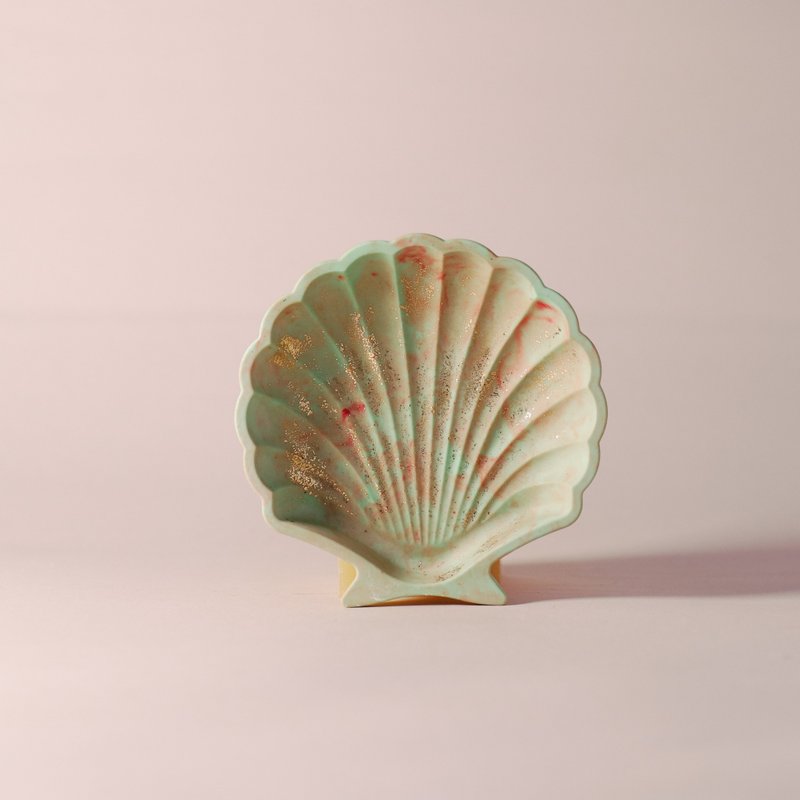 环保永续材/饰品盘 - 金箔艺术贝壳盘 - 收纳用品 - 环保材料 粉红色