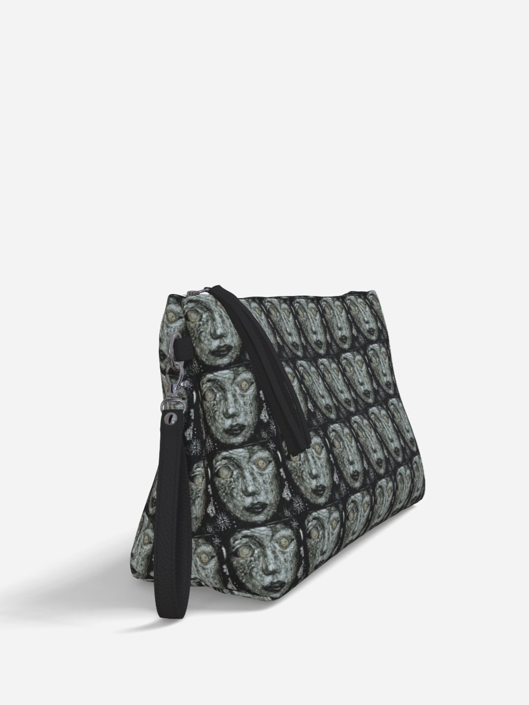 无界干面 手拿包 Liuyingchieh Face Vegan Leather Clutch Purse - 手拿包 - 人造皮革 黑色