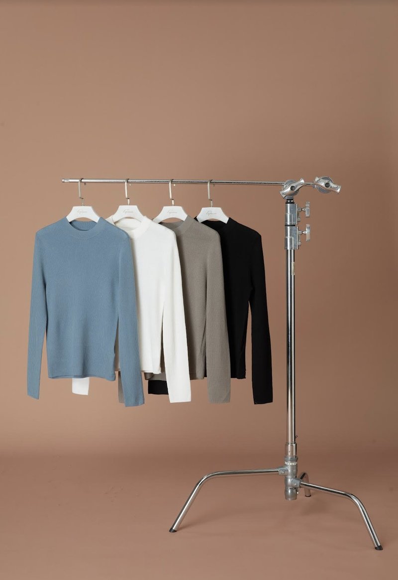 纯美丽诺羊毛圆领毛衣 - 女装针织衫/毛衣 - 羊毛 多色