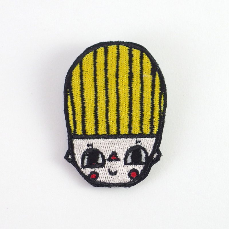 刺绣别针 / 斑子 - 胸针 - 绣线 黄色