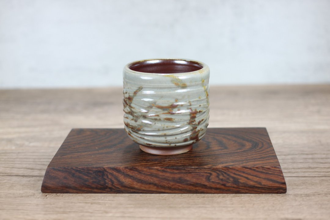 【沐春生活】泼墨 手工柴烧 日式茶杯 名家叶敏祥手作 160ml - 其他杯子 - 瓷 