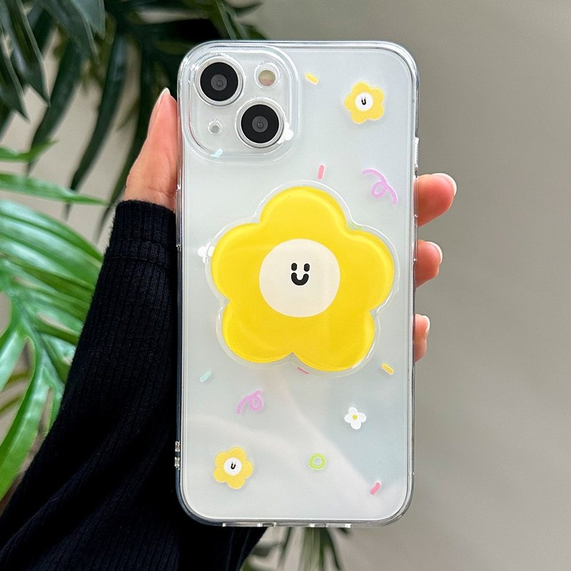 黄花 iPhone16/15/14/13/12/11 保护壳压克力托克套装 - 手机壳/手机套 - 塑料 多色