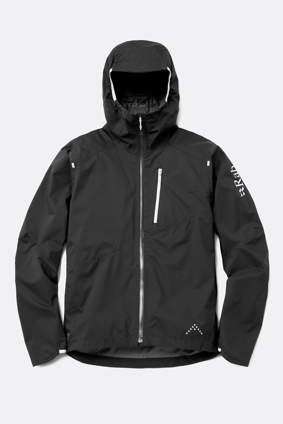 【Rab】Men's Downpour Trail Light Waterproof Jacket男 煤炭灰 - 男装运动衣 - 聚酯纤维 黑色