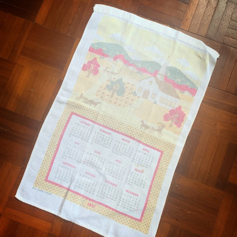 1982 美国早期布面月历 sweet home - 其他 - 棉．麻 黄色