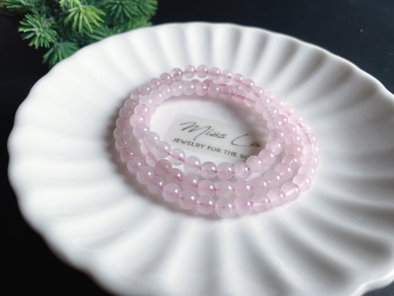 粉晶 招贵人 旺人缘 多圈 招桃花 闺蜜 生意运 手链 礼物 天然石 - 手链/手环 - 水晶 粉红色