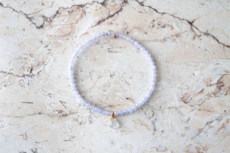 Journal-纯天然A货翡翠(缅甸玉)正冰粉紫罗兰x999足金小米珠手链 - 手链/手环 - 宝石 