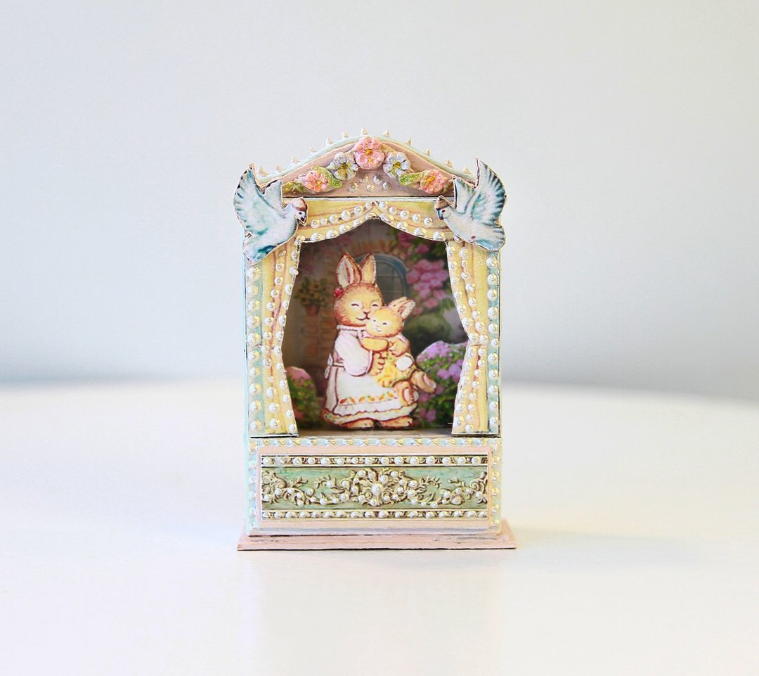 Puppet theater. Ancient puppet theatre. Dolls house miniature. For doll House. 1 - 其他 - 木头 多色