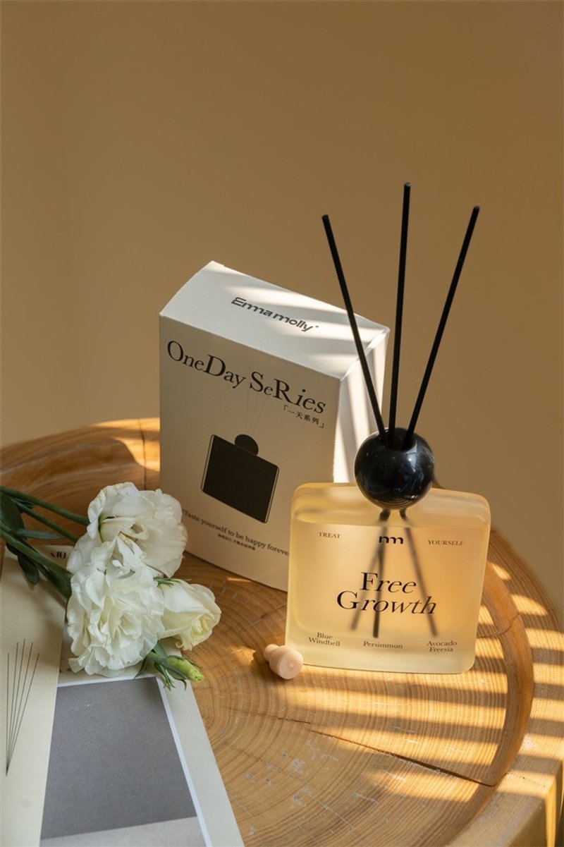 Oneday系列無火香薰 家用精油藤條 持久留香 創意擺件 - 其他 - 蜡 白色