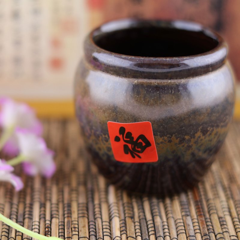 瓷器 纳福 - 花瓶/陶器 - 瓷 咖啡色