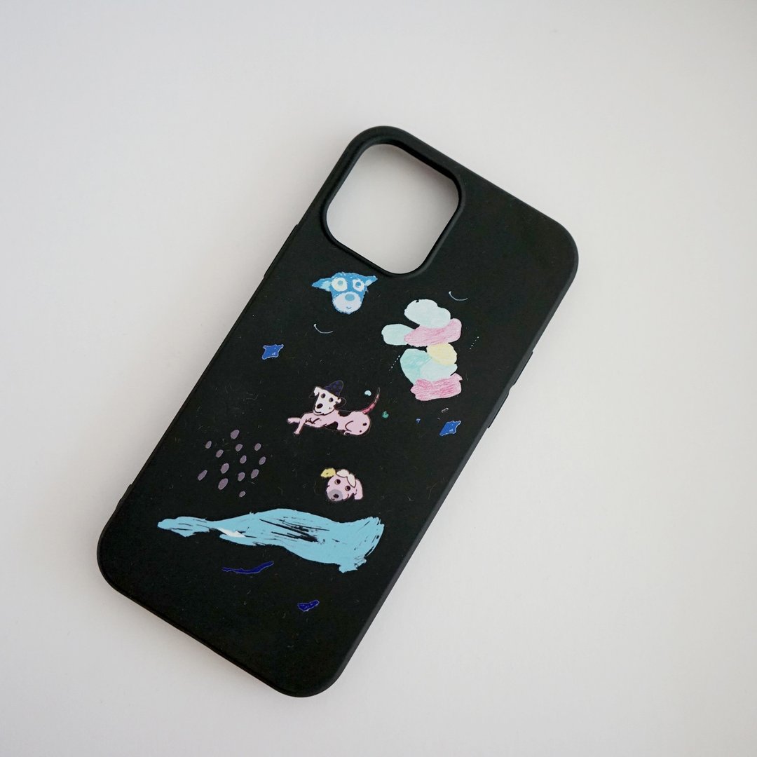 小狗海浪 质感印花手机软壳iphone全系列 灰色 / 黑色 可使用挂绳 - 手机壳/手机套 - 橡胶 灰色