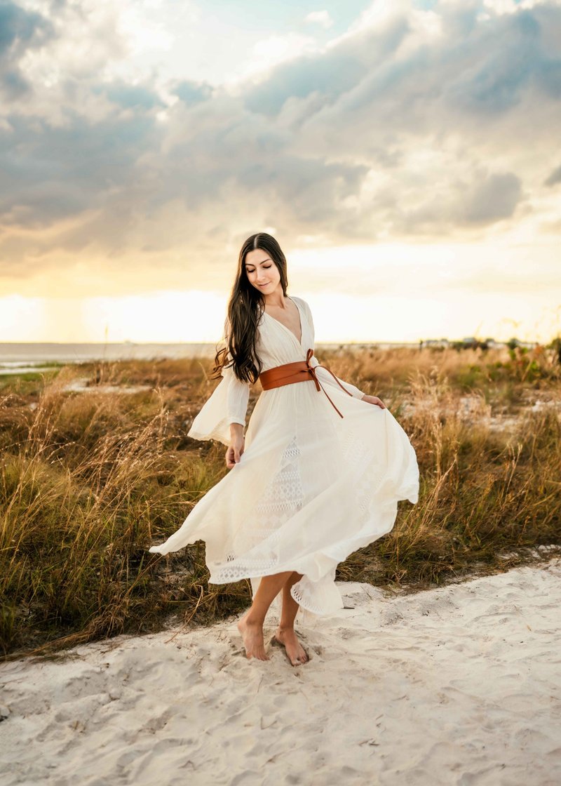 女连衣裙白色连衣裙棉质连衣裙长款连衣裙夏装优雅连衣裙 - 洋装/连衣裙 - 其他材质 